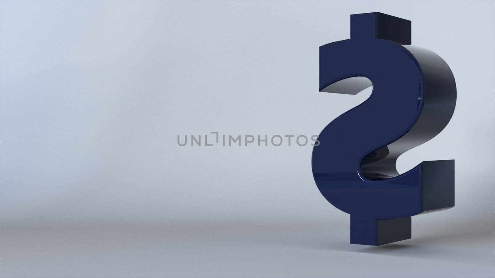 3D USD Dollar Sign. Computer generated 3d render