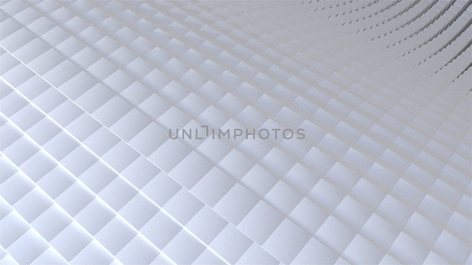 Waves of squares. Computer generated 3d render