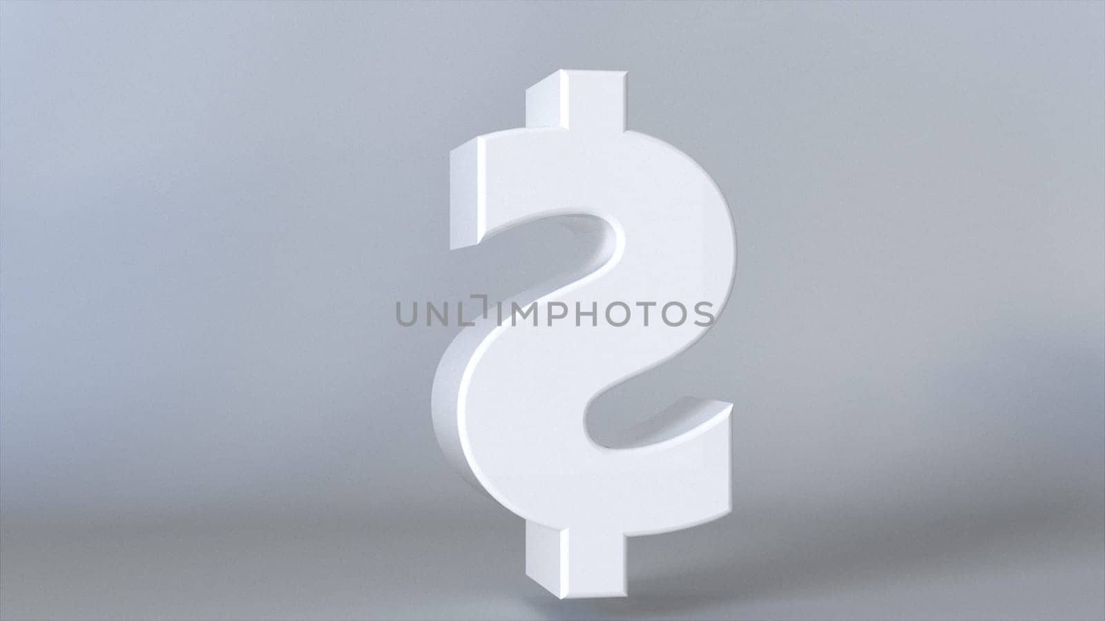 3D USD Dollar Sign. Computer generated 3d render