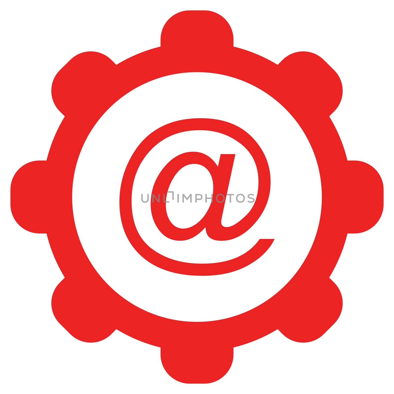E-mail symbol and wheel