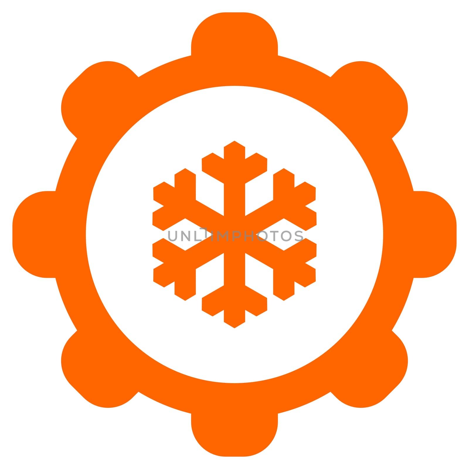 Snow flake and wheel