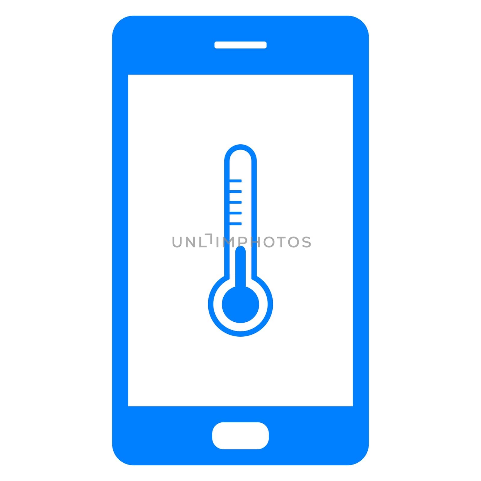 Thermometer and smartphone