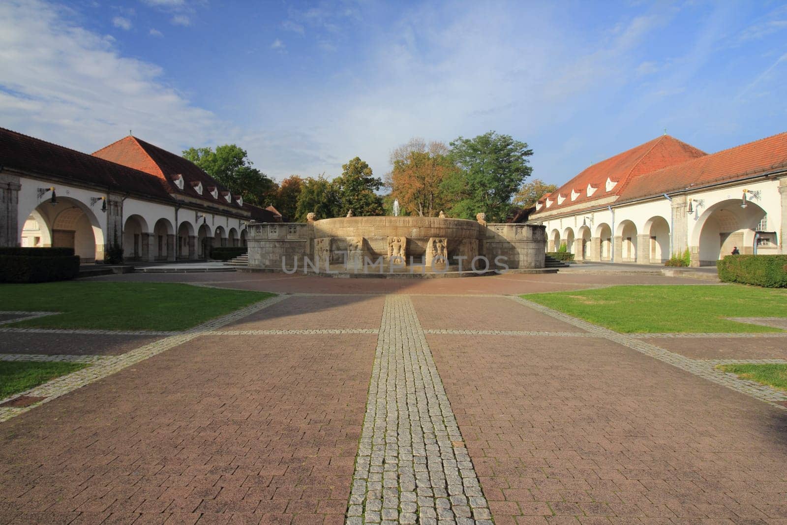 Bad Nauheim, Germany October 14, 2016: Bad Nauheim is a town in the Wetteraukreis district of Hesse state of Germany.Bad Nauheim, Deutschland 14. Oktober 2016: Bad Nauheim ist eine Kurstadt und nach Bad Vilbel die zweitgrößte Stadt im Wetteraukreis in Hessen (Deutschland)