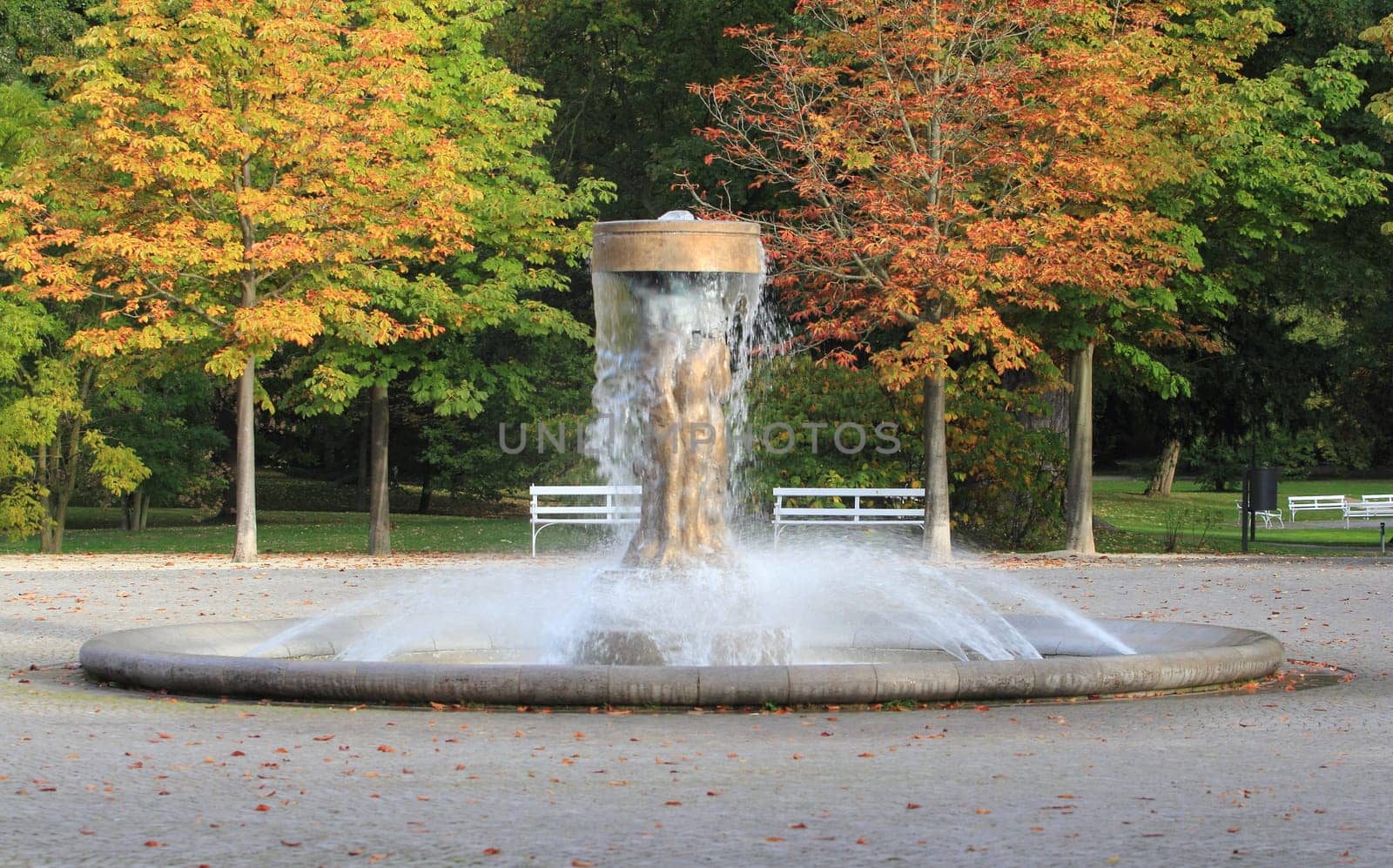 Bad Nauheim, Germany October 14, 2016: Bad Nauheim is a town in the Wetteraukreis district of Hesse state of Germany.Bad Nauheim, Deutschland 14. Oktober 2016: Bad Nauheim ist eine Kurstadt und nach Bad Vilbel die zweitgrößte Stadt im Wetteraukreis in Hessen (Deutschland)