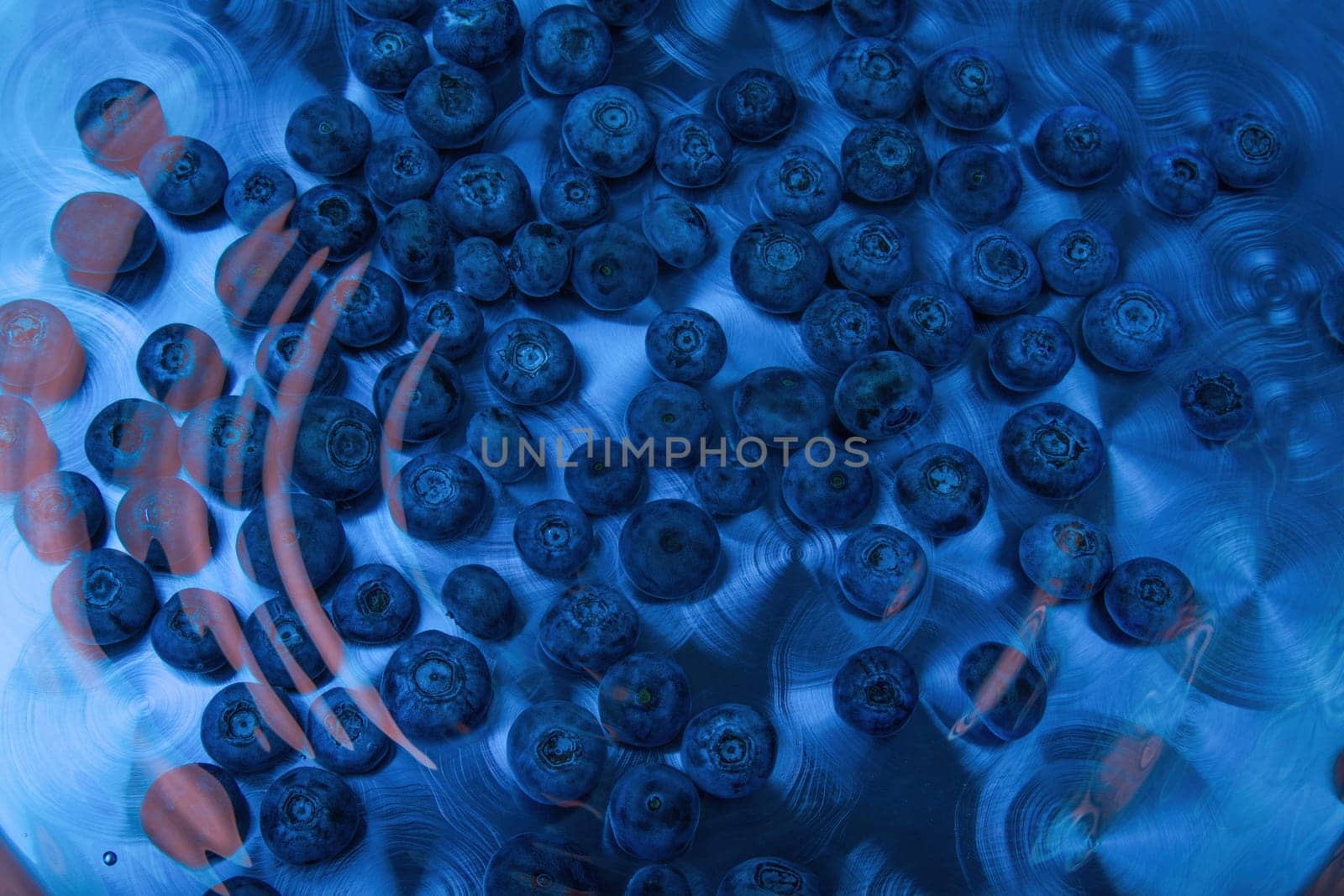 energy drink blueberries flavor whortleberry bilberry fruits in blue water aluminum can background berries juice close-up