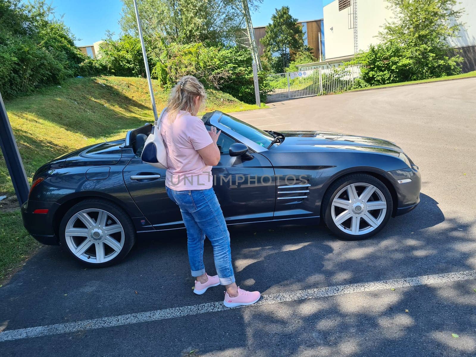 HEILIGENHAUS, NRW, GERMANY - JUNE 26, 2020:.Sportscar Chrysler Crossfire in the city street.