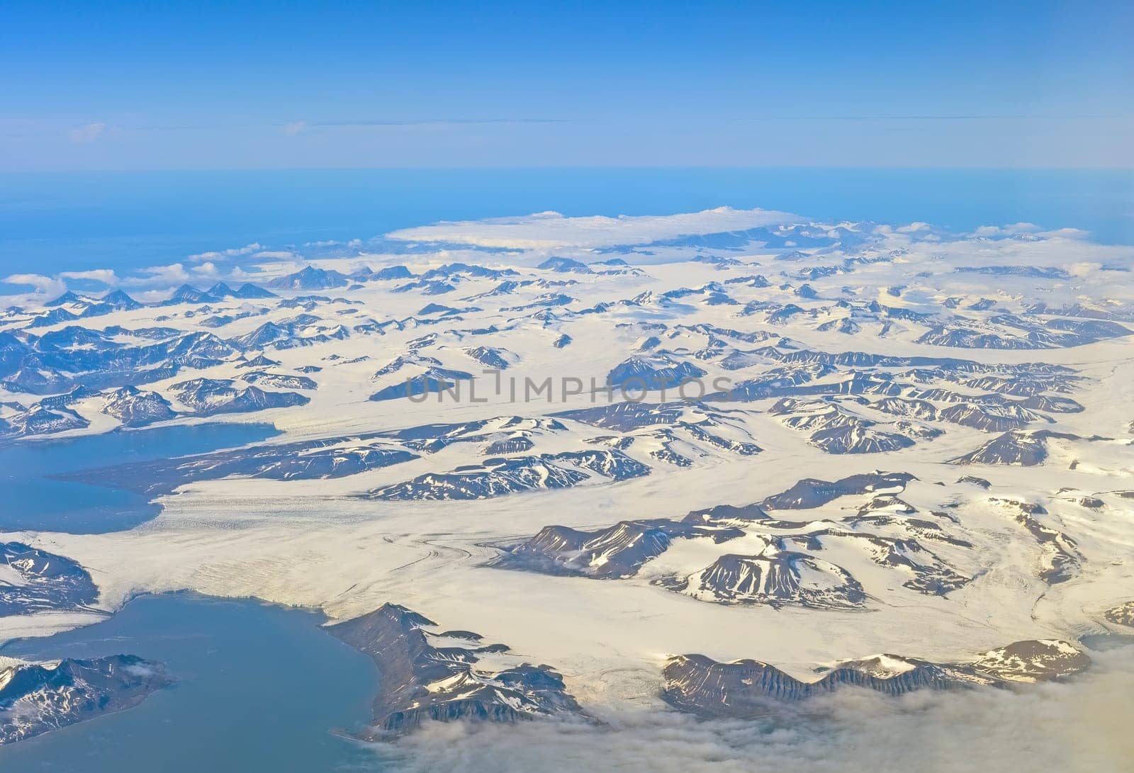 Aerial View of the Svalbard Islands in Norway