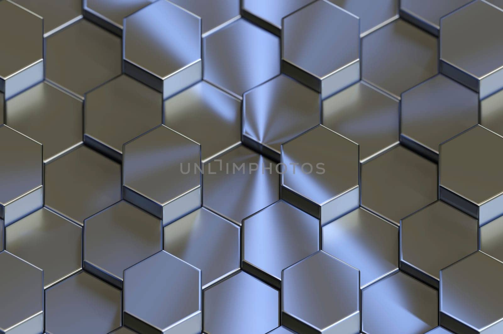 3D Illustration. 3D Rendering , Abstract metal background . Concept space design modern luxury futuristic background