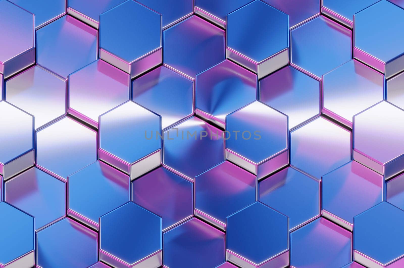 3D Illustration. 3D Rendering , Abstract purple metal background . Concept space design modern luxury futuristic background