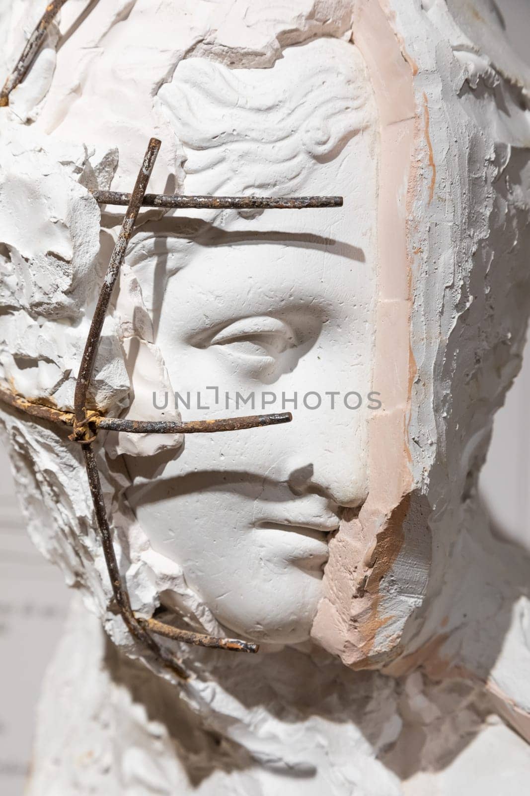 Possagno, Italy - July 2022: Art creation with gypsum. Concept of idea, creativity, inspiration