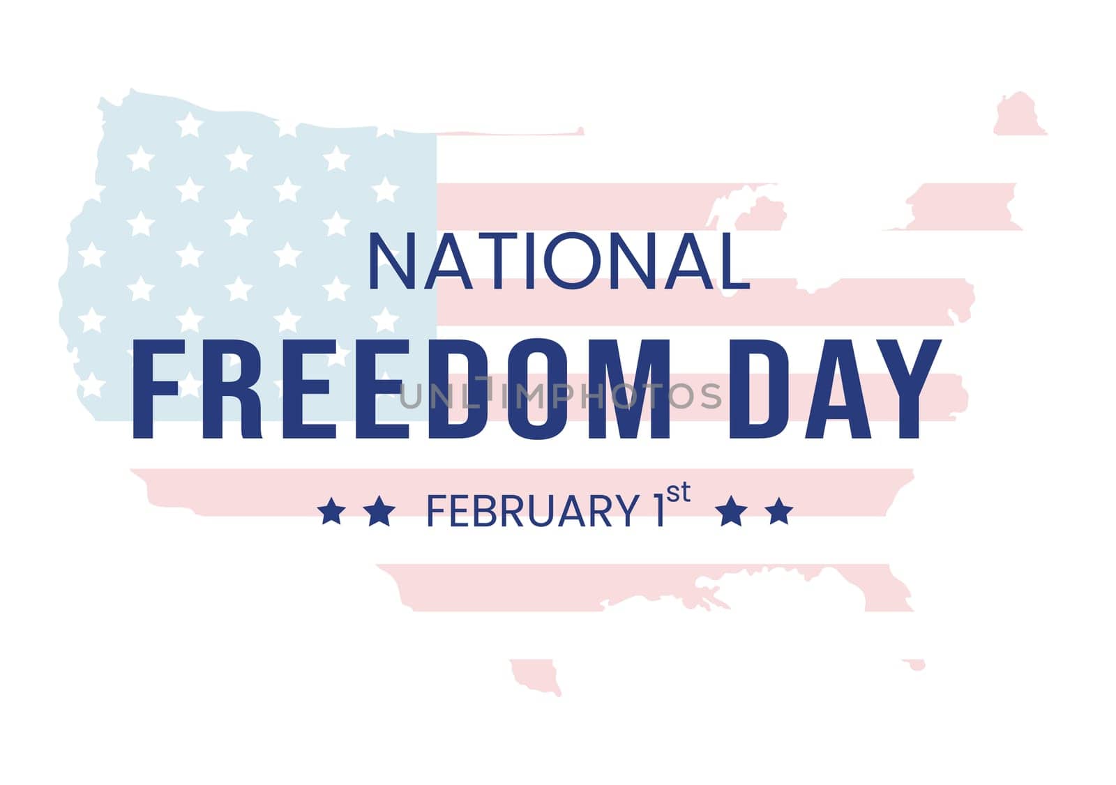 National Freedom Day Template Hand Drawn Cartoon Flat Illustration with American Flag and Hands Breaking a Handcuff Design