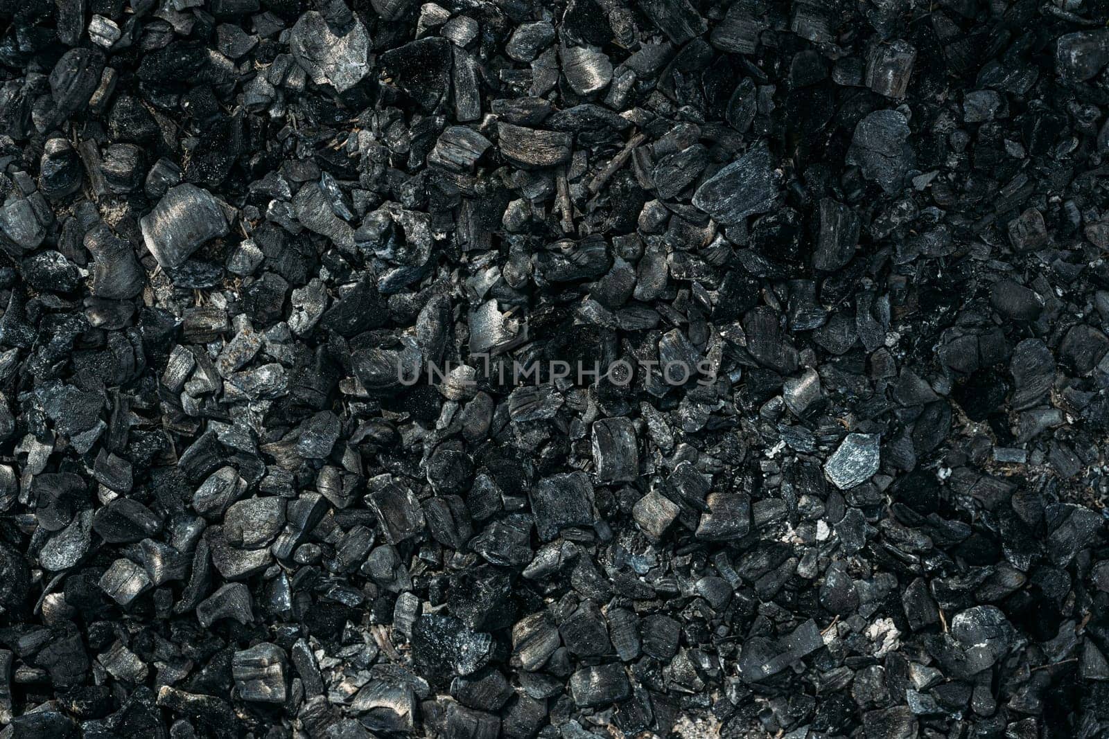 Background Of Pieces Of Black Coal.