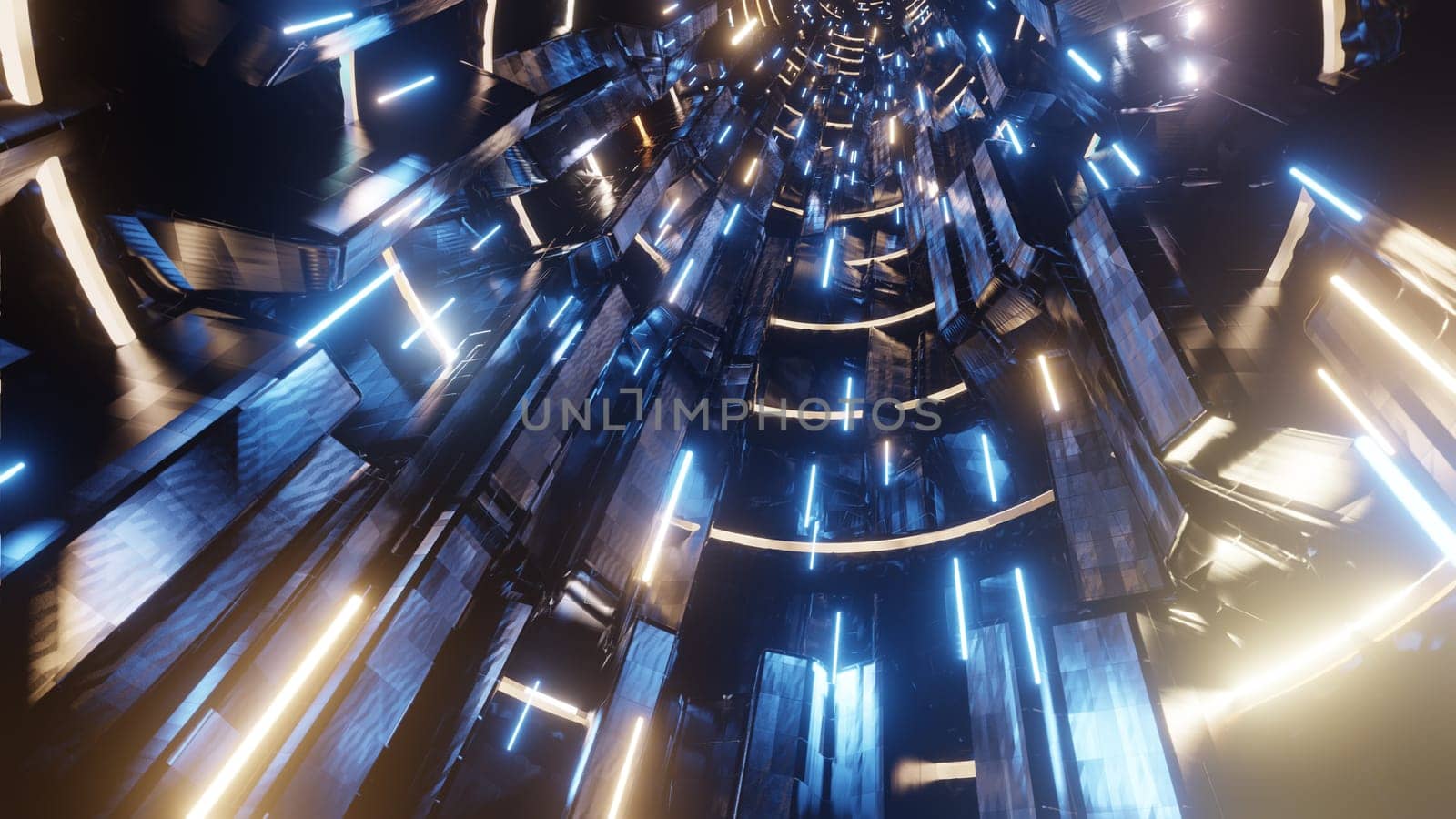 3D illustration Background for advertising and wallpaper in sci fi and technology innovation scene. 3D rendering in decorative concept.