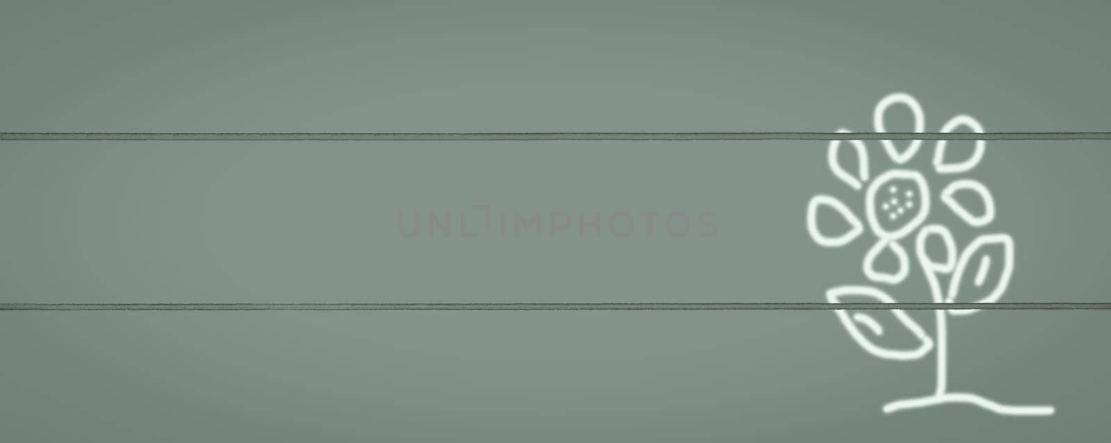 A background, a decoration with a flower, a plant motif.
