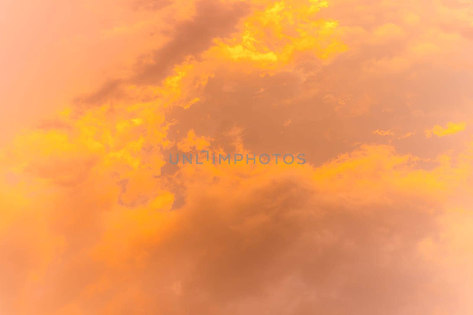 Abstract and pattern of cloud sky Calming coral, Orange, Trend color background, Pattern of colorful cloud and sky sunset or sunrise: Dramatic sunset in twilight, Beautyful of sky