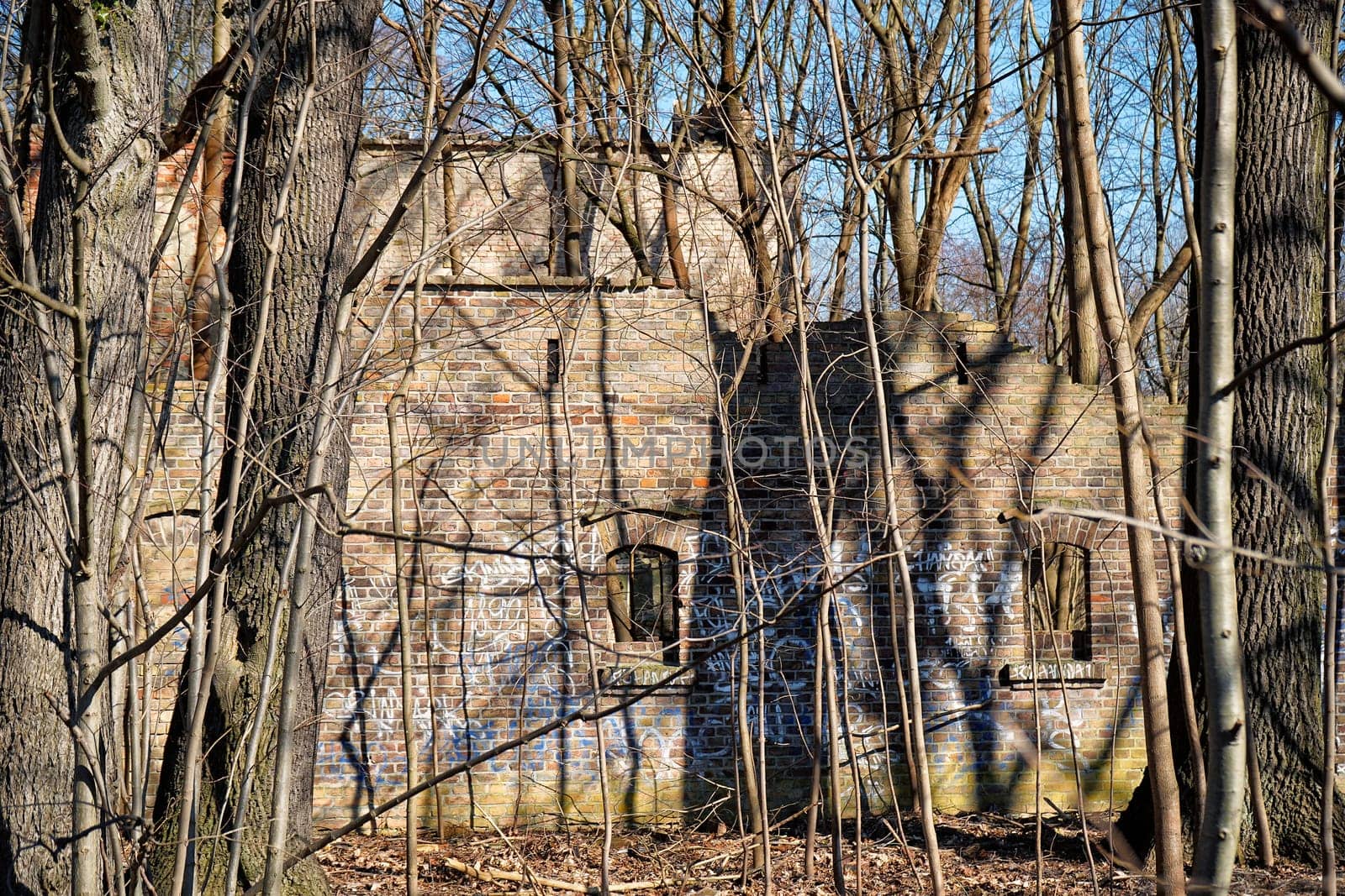 old dilapidated ruin of a villa