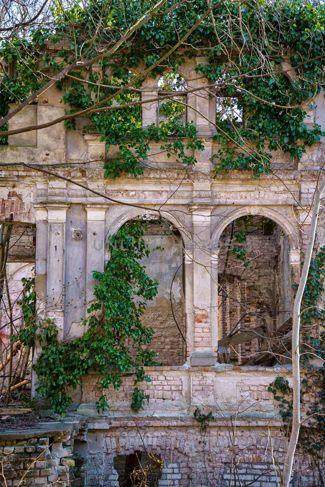 old dilapidated ruin of a villa