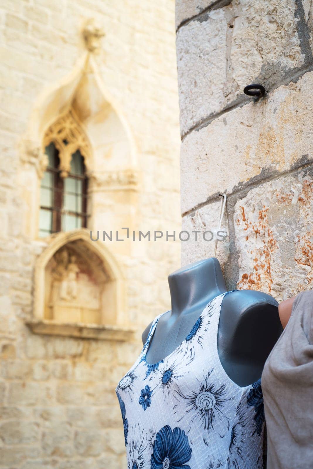 Controverse impressions of the old streets of sibenik croatia