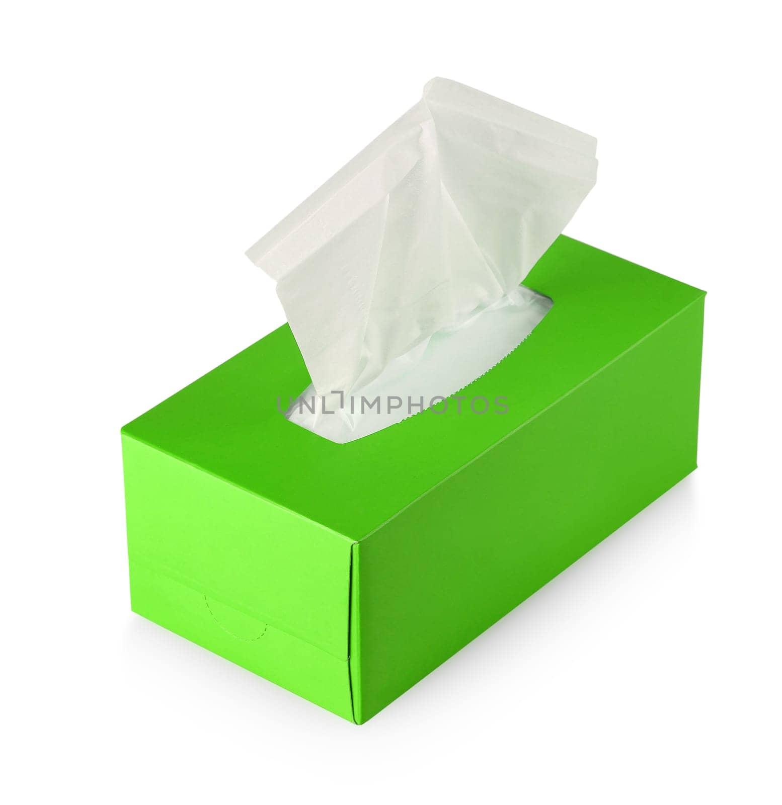 The Green Cleaning wipes isolated on white background