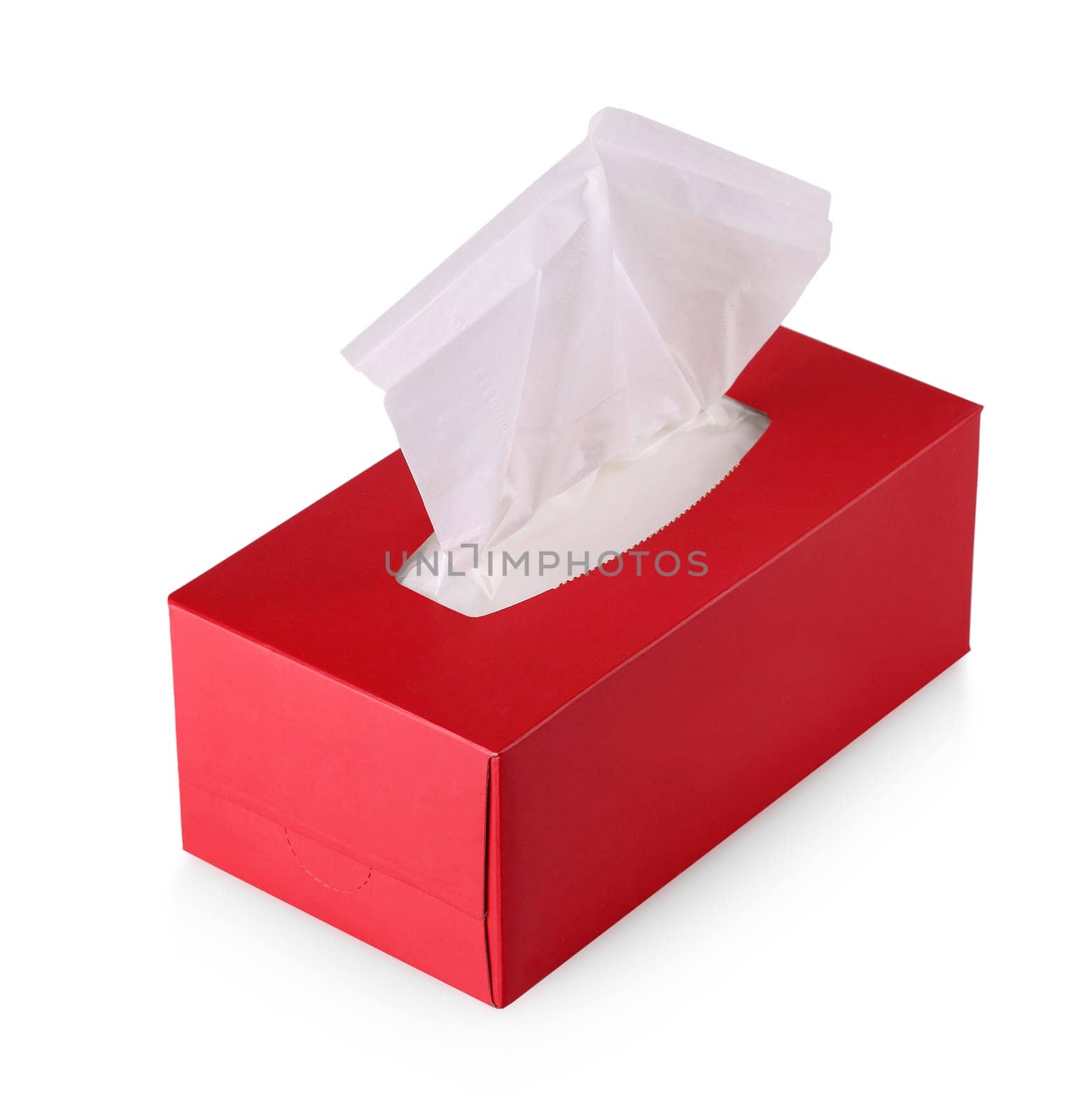 The Red Cleaning wipes isolated on white background