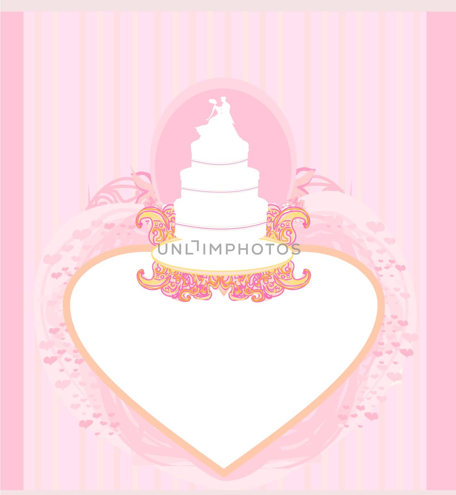 wedding cake card design