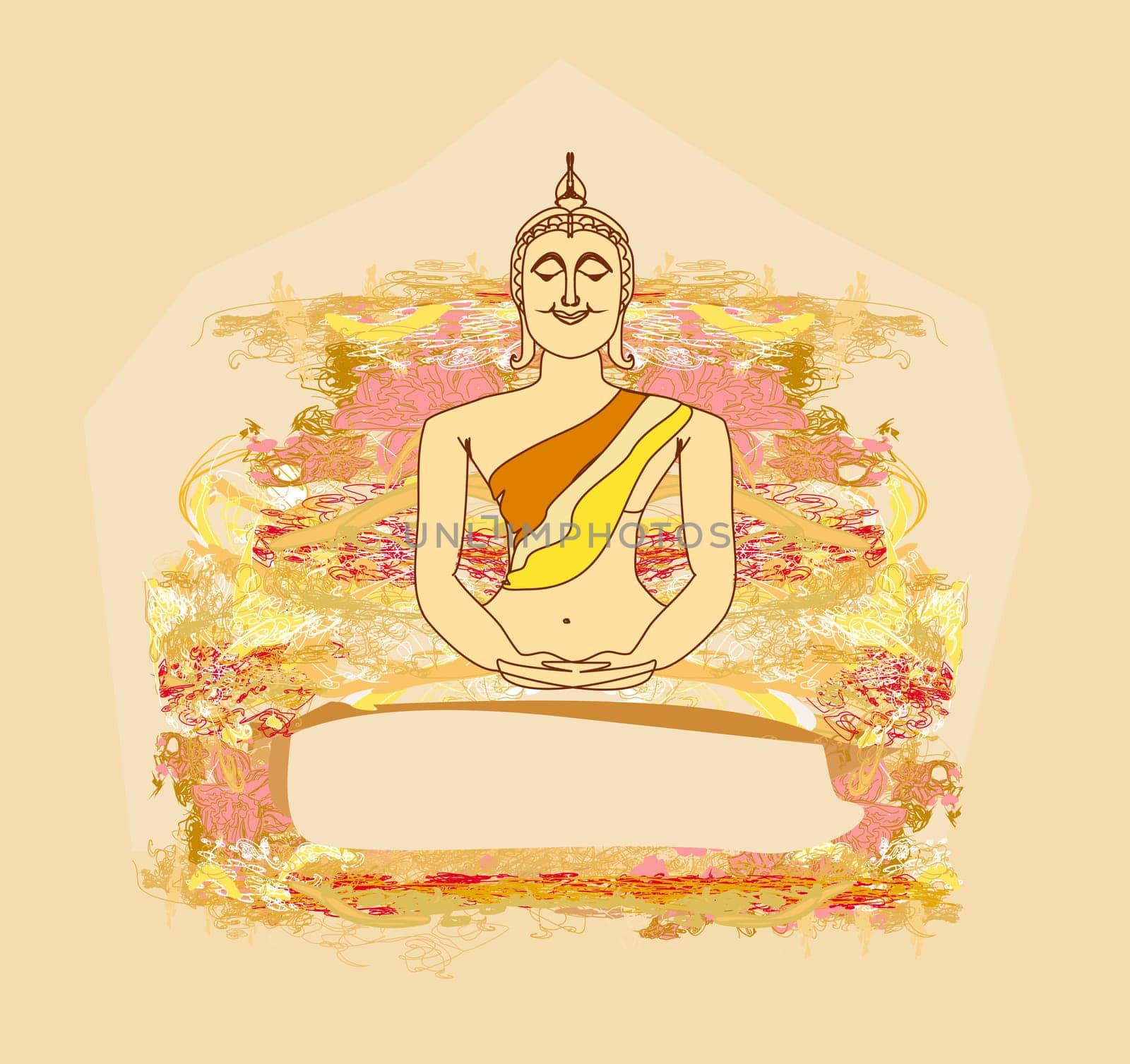 Vector of Chinese Traditional Artistic Buddhism Pattern