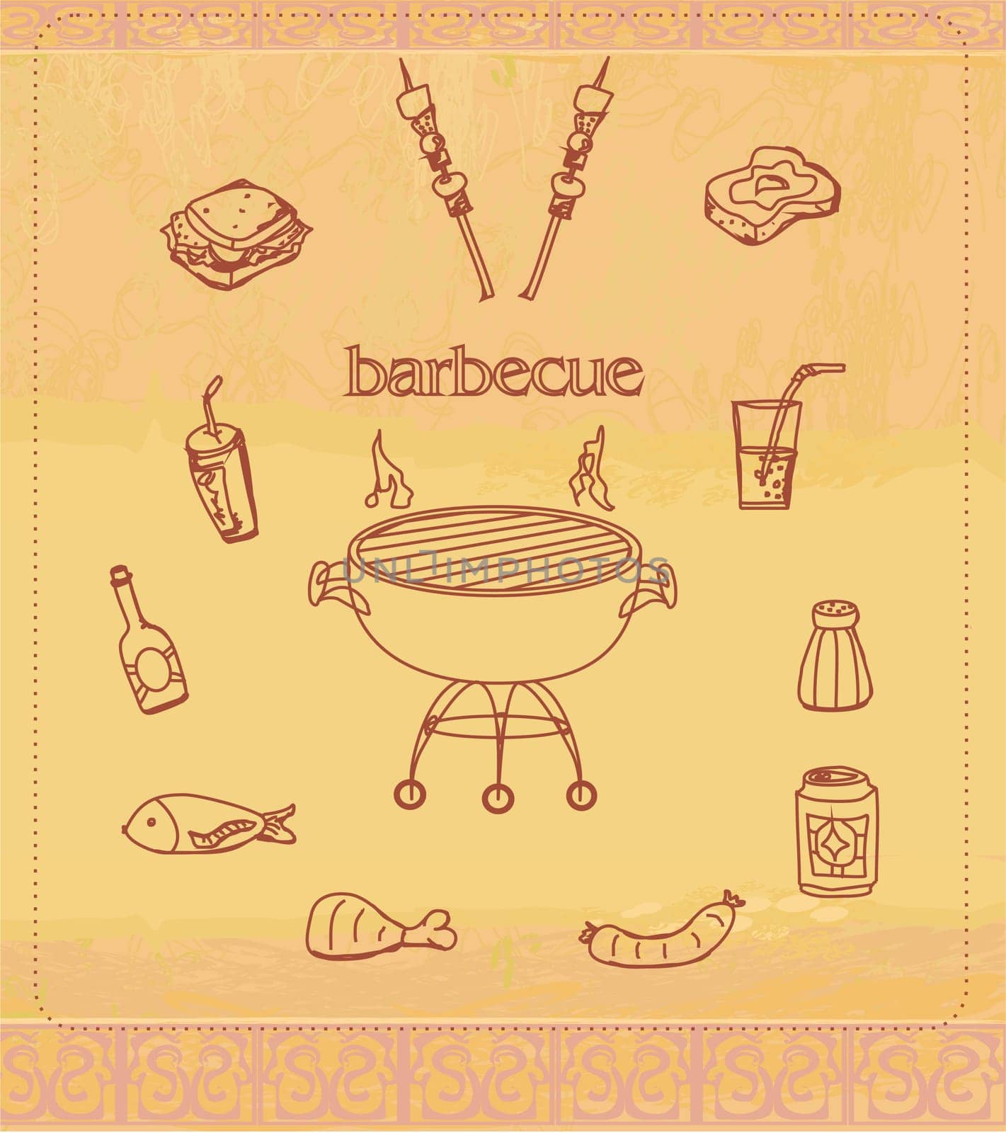 Vintage Barbecue Party Invitation