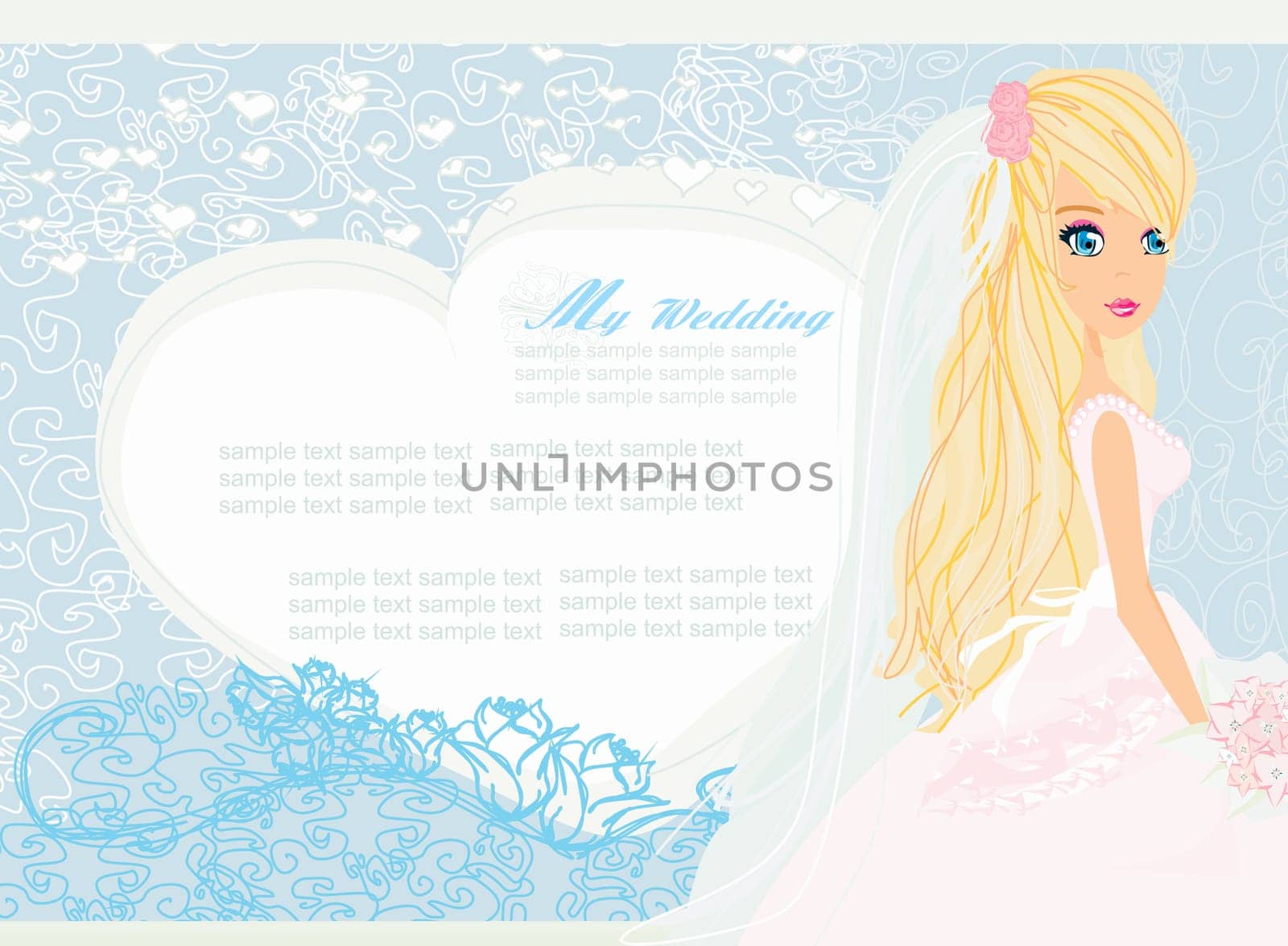 Beautiful bride card