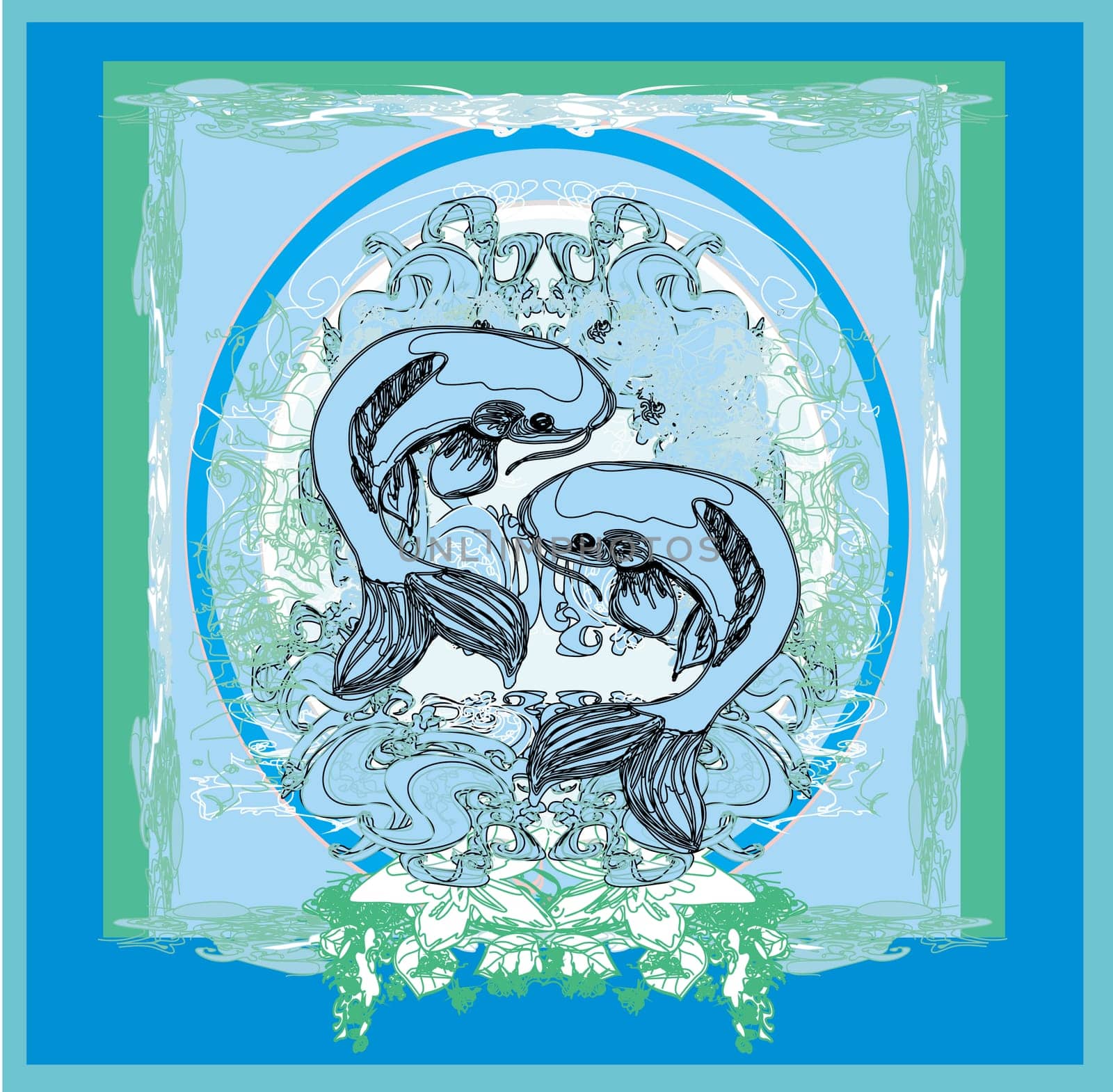 japanese koi vector background