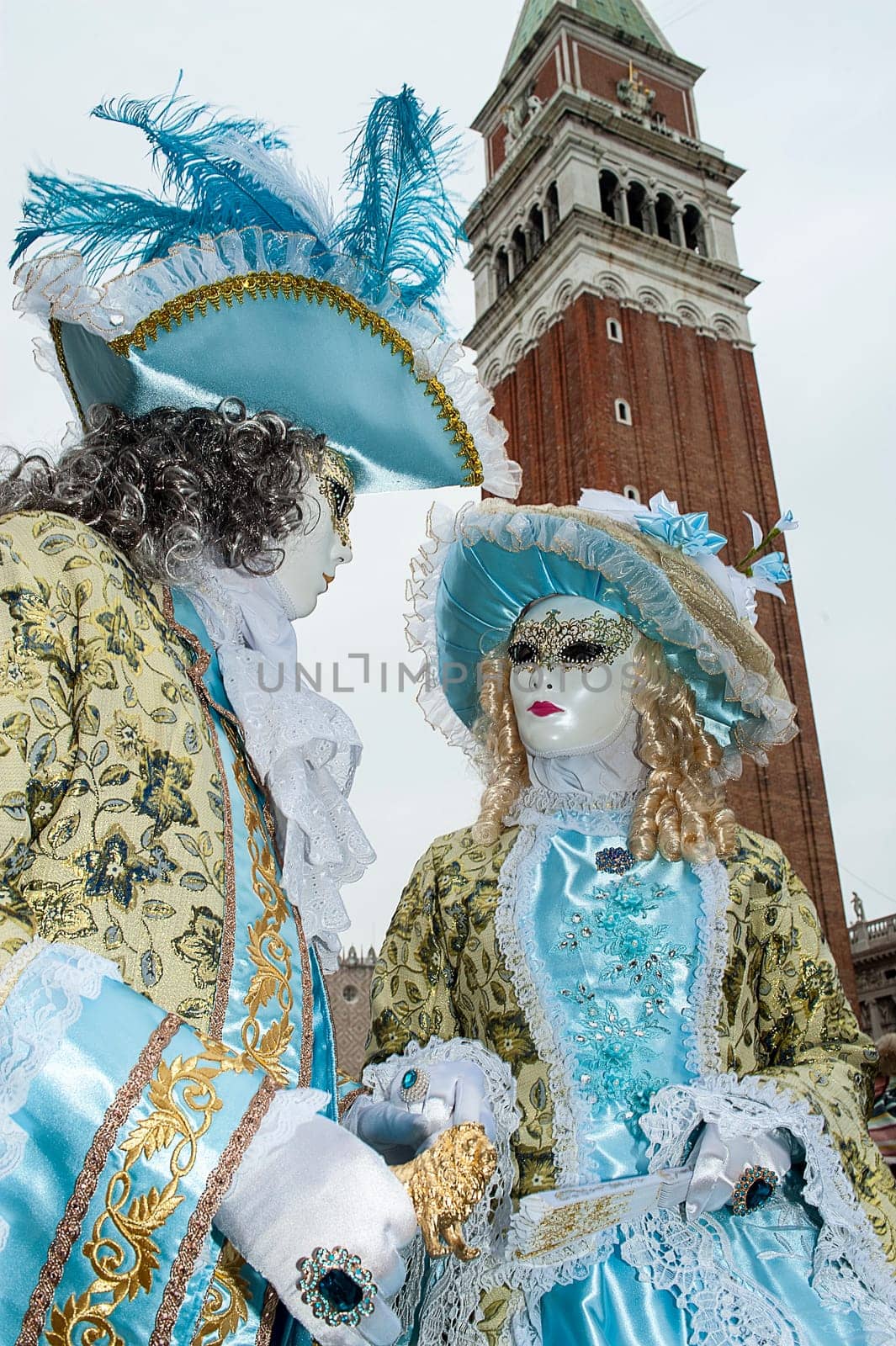 VENICE, ITALY - Febrary 7 2018: The masks of the Venice carnival 2018