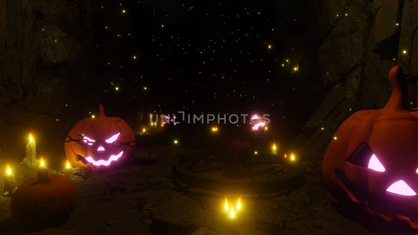 3D illustration Background for advertising and wallpaper in scary and horror scene. 3D rendering in decorative concept.