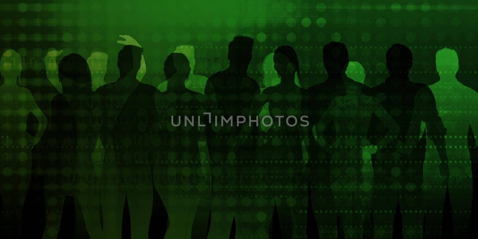 Group of Business People Standing Confidently in a Line