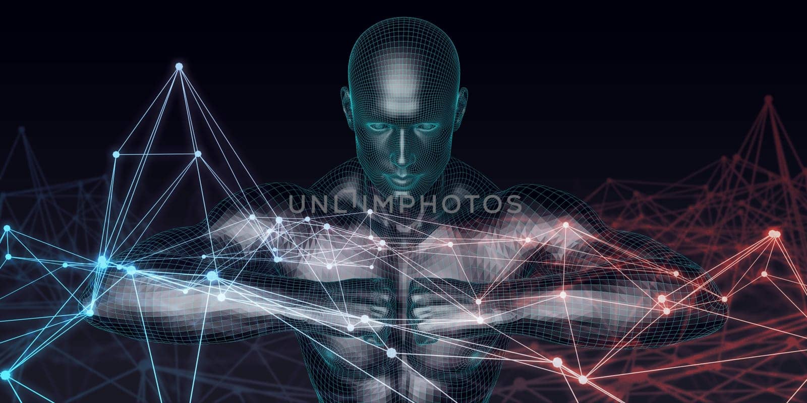 Technology Network as a Futuristic Abstract Background Concept