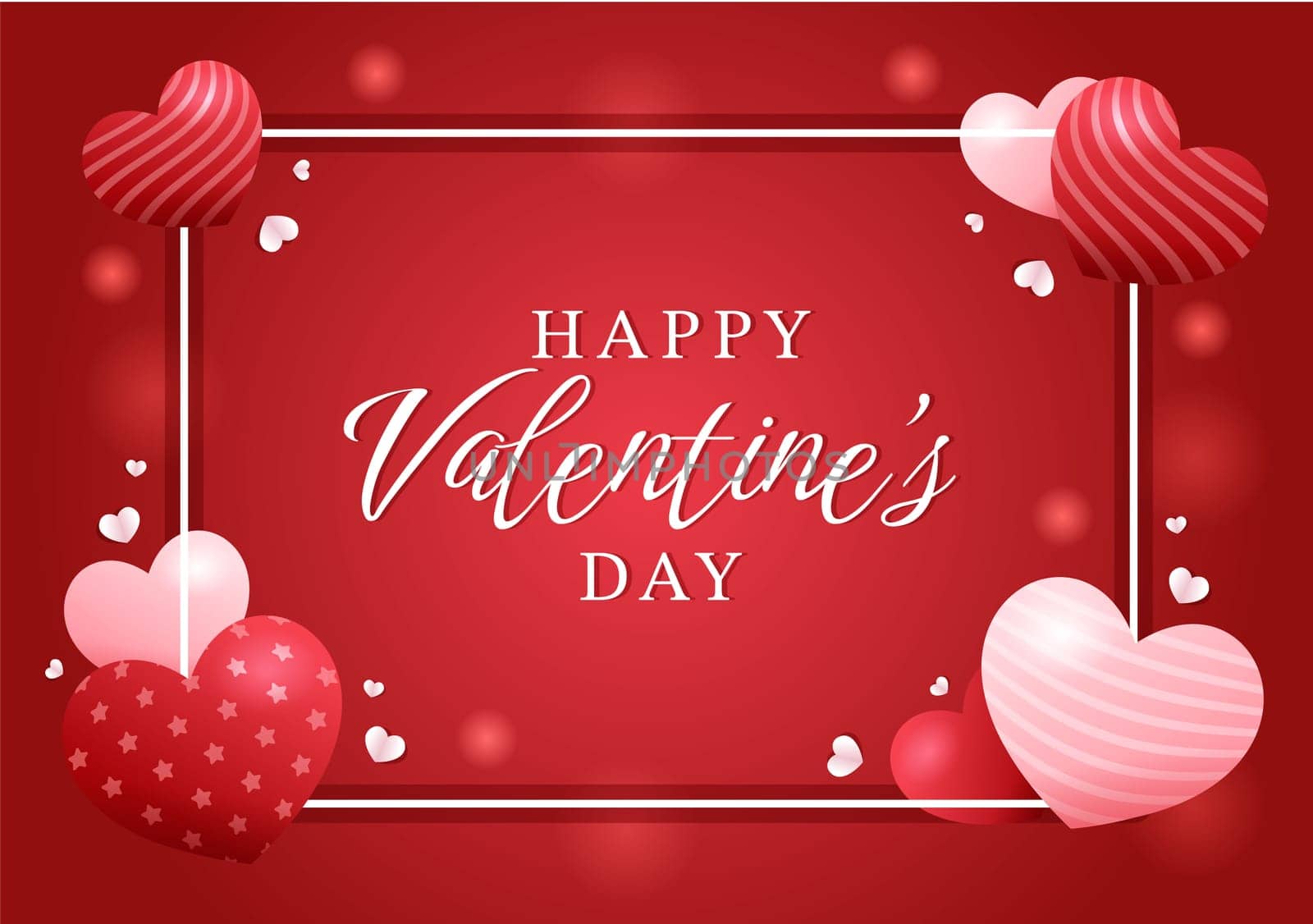 Happy Valentines Day Template Hand Drawn Cartoon Flat Illustration Which is Commemorated on February 17 for Love Greeting Card or Poster Design