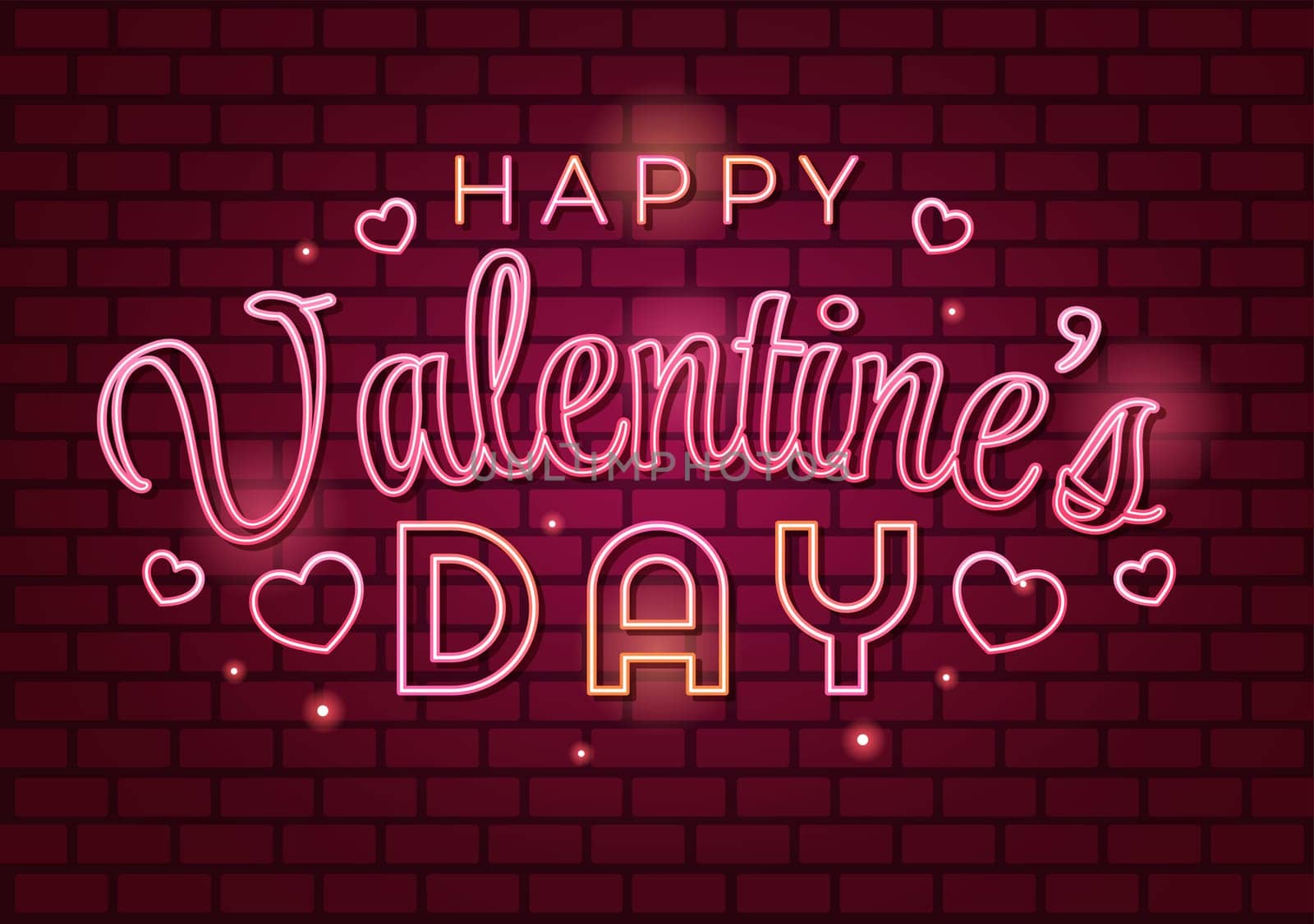 Happy Valentines Day Template Hand Drawn Cartoon Flat Illustration Which is Commemorated on February 17 for Love Greeting Card or Poster Design