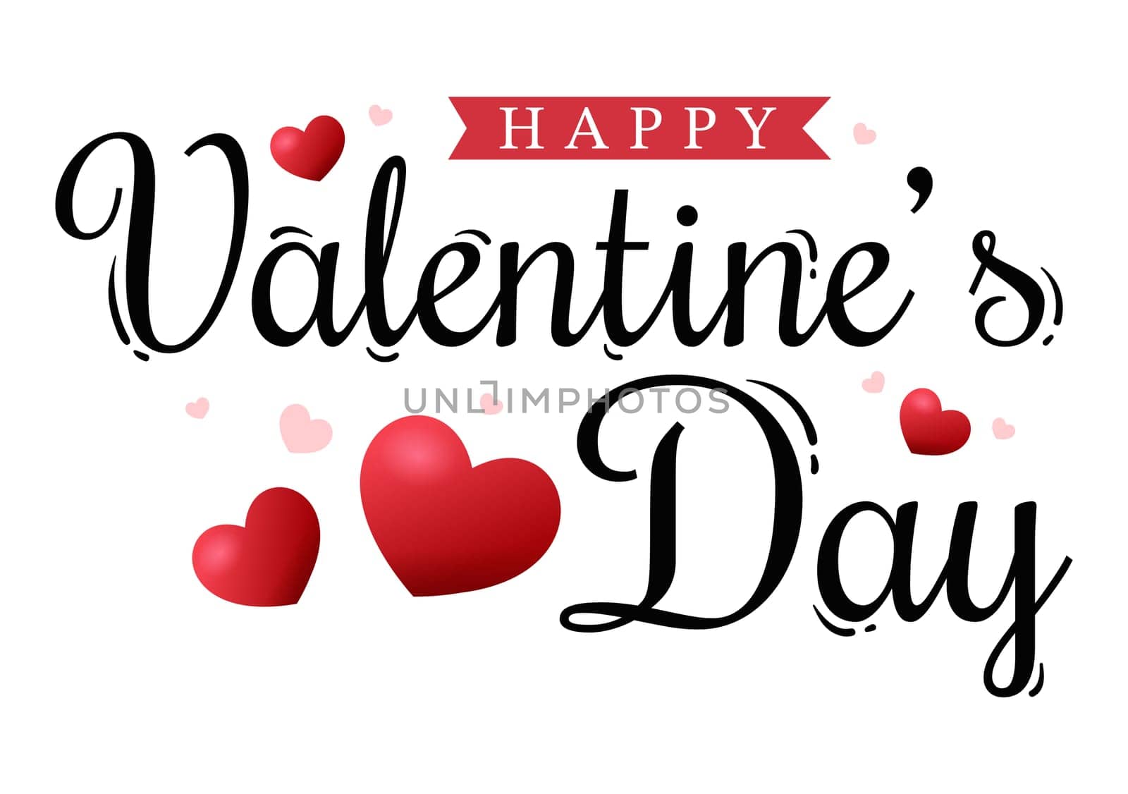 Happy Valentines Day Template Hand Drawn Cartoon Flat Illustration Which is Commemorated on February 17 for Love Greeting Card or Poster Design