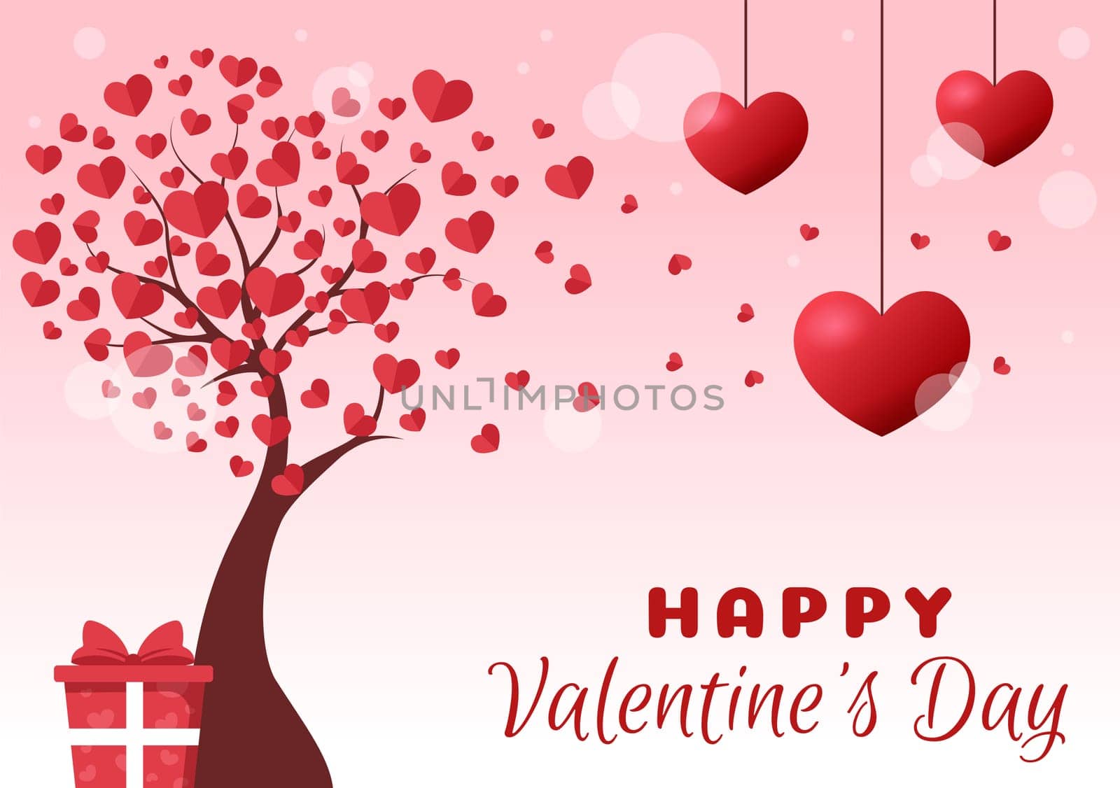 Happy Valentines Day Template Hand Drawn Cartoon Flat Illustration Which is Commemorated on February 17 for Love Greeting Card or Poster Design