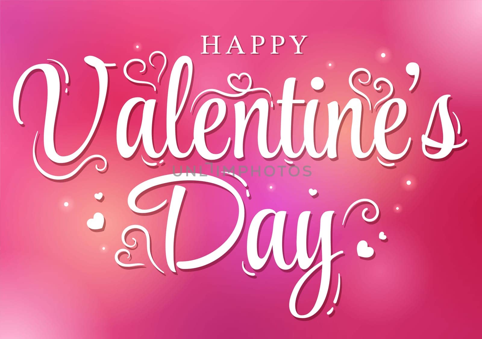Happy Valentines Day Template Hand Drawn Cartoon Flat Illustration Which is Commemorated on February 17 for Love Greeting Card or Poster Design
