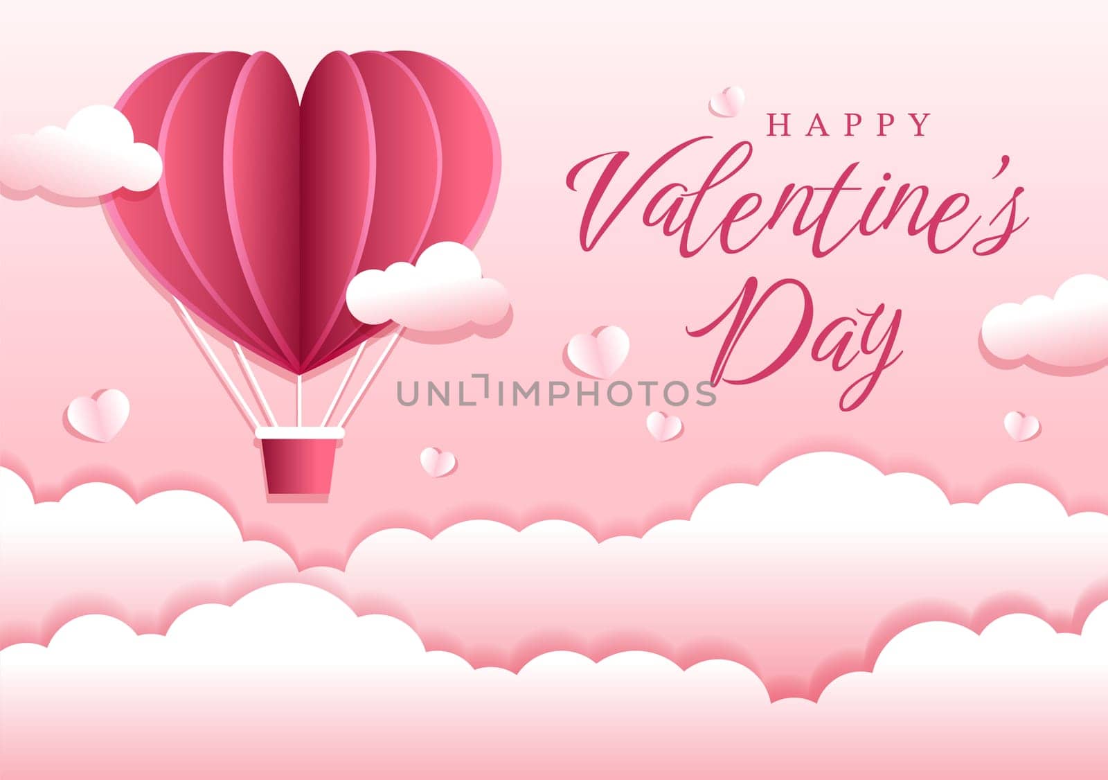 Happy Valentines Day Template Hand Drawn Cartoon Flat Illustration Which is Commemorated on February 17 for Love Greeting Card or Poster Design