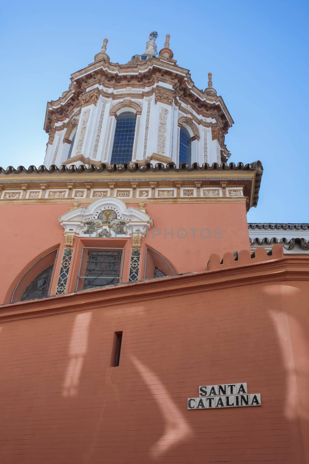 Santa Catalina Church roof lantern, Seville, Spain. Santa Cruz neighbourhood, Spain