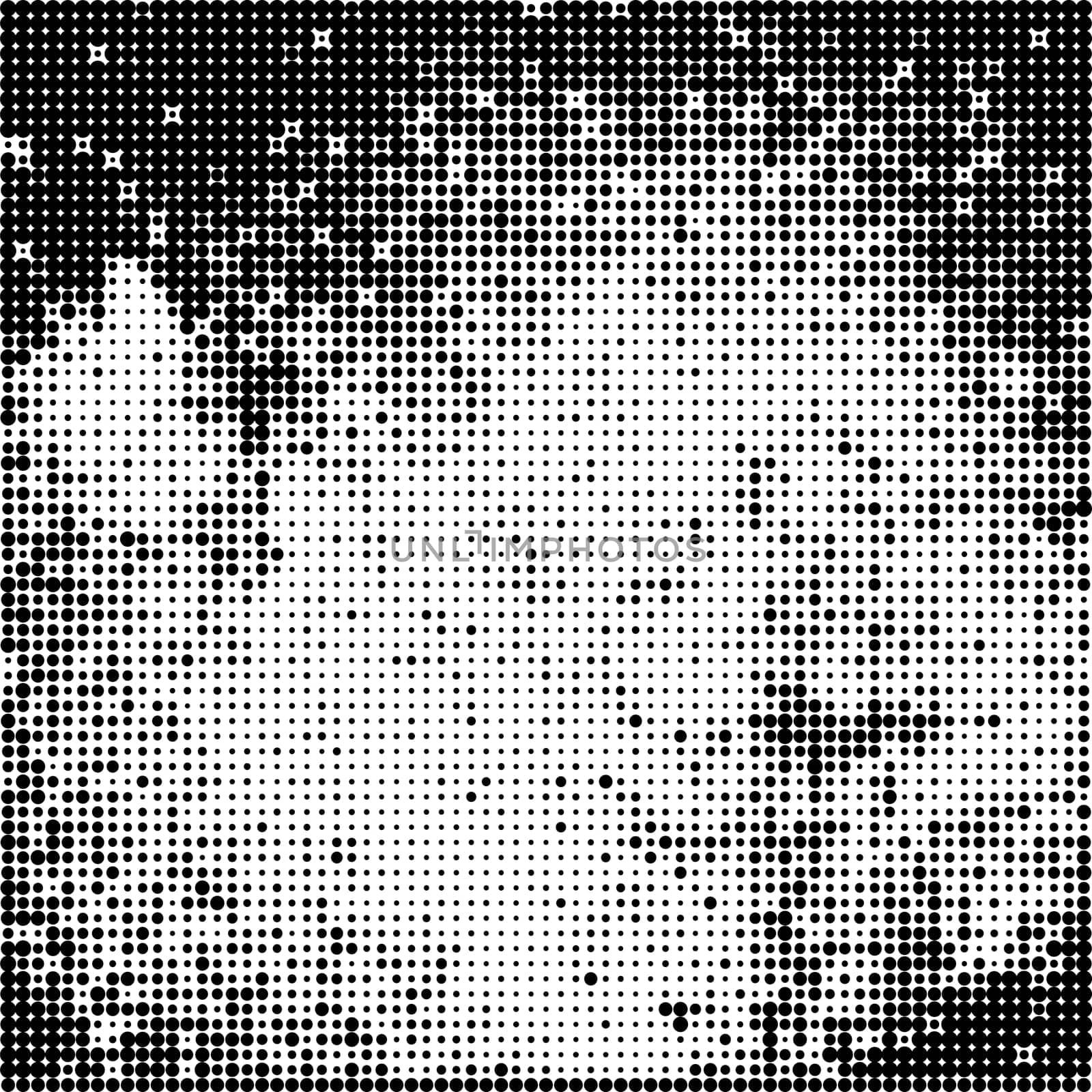 Halftone Pattern. Set of Dots. Dotted Texture on White Background. Overlay Grunge Template. Distress Linear Design. Fade Monochrome Points. Pop Art Backdrop.