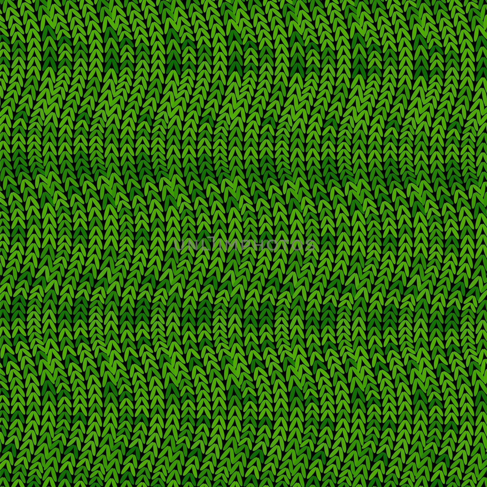Stylish Knit. Green Knitted Texture. Woolen Pullover Tricot Print. Winter Fabric Pattern.