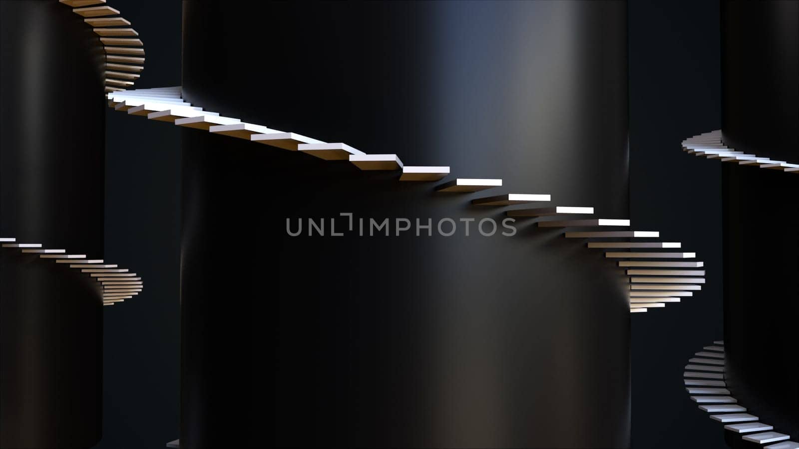 Spiral stairs. Computer generated 3d render