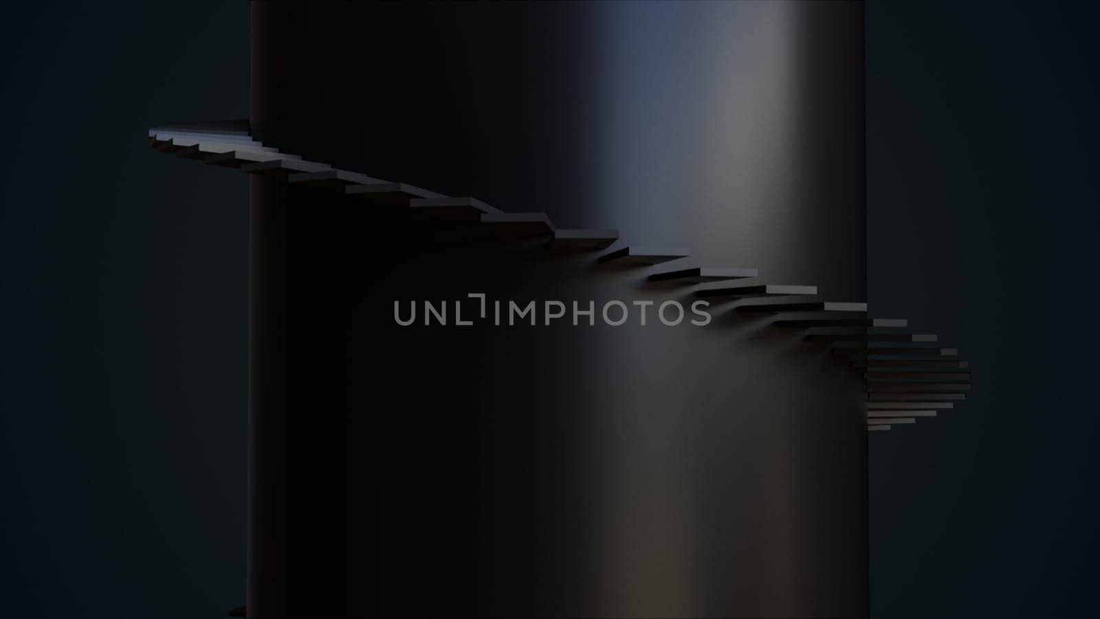 Spiral stairs. Computer generated 3d render