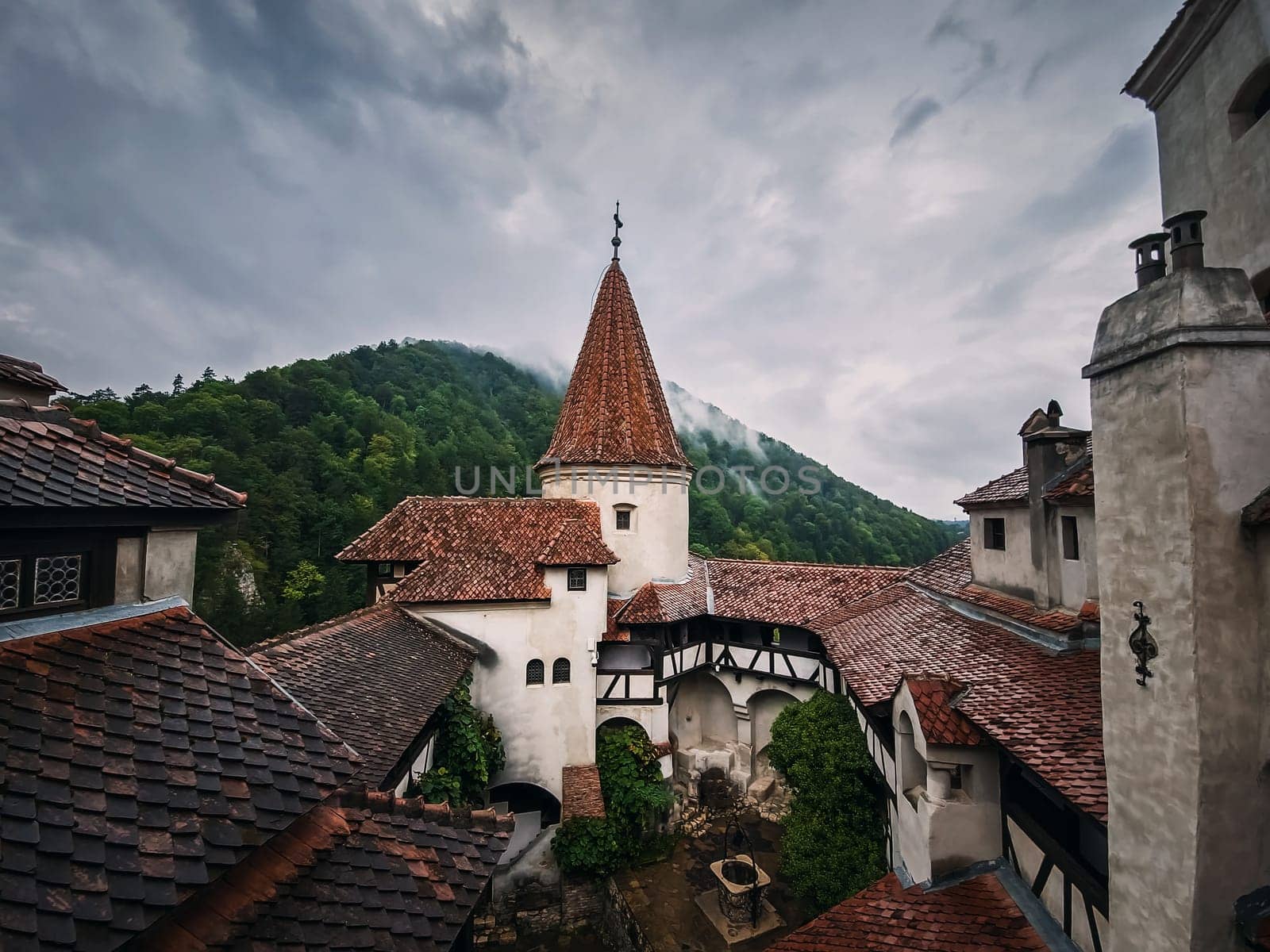 The medieval Bran fortress known as Dracula castle in Transylvania, Romania. Historical saxon style stronghold in the heart of Carpathian mountains