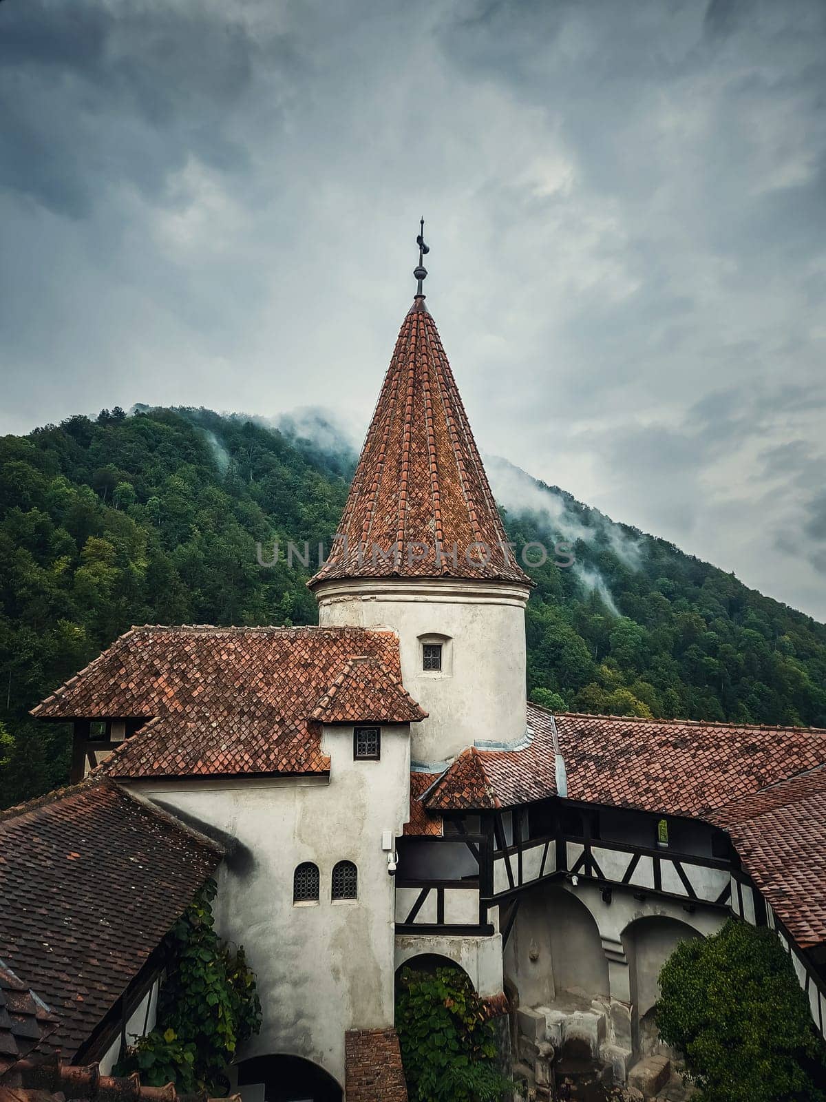 The medieval Bran fortress known as Dracula castle in Transylvania, Romania. Historical saxon style stronghold in the heart of Carpathian mountains
