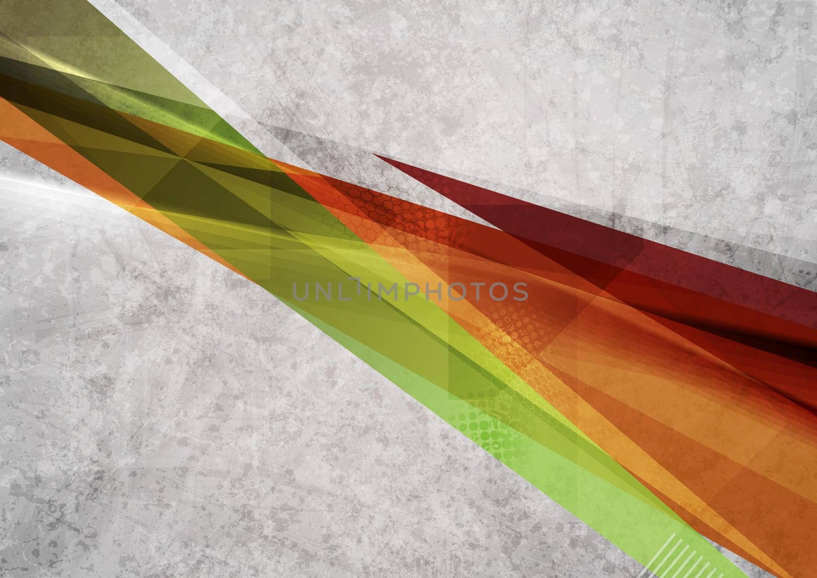 Bright abstract geometry shapes design. Vector grunge texture