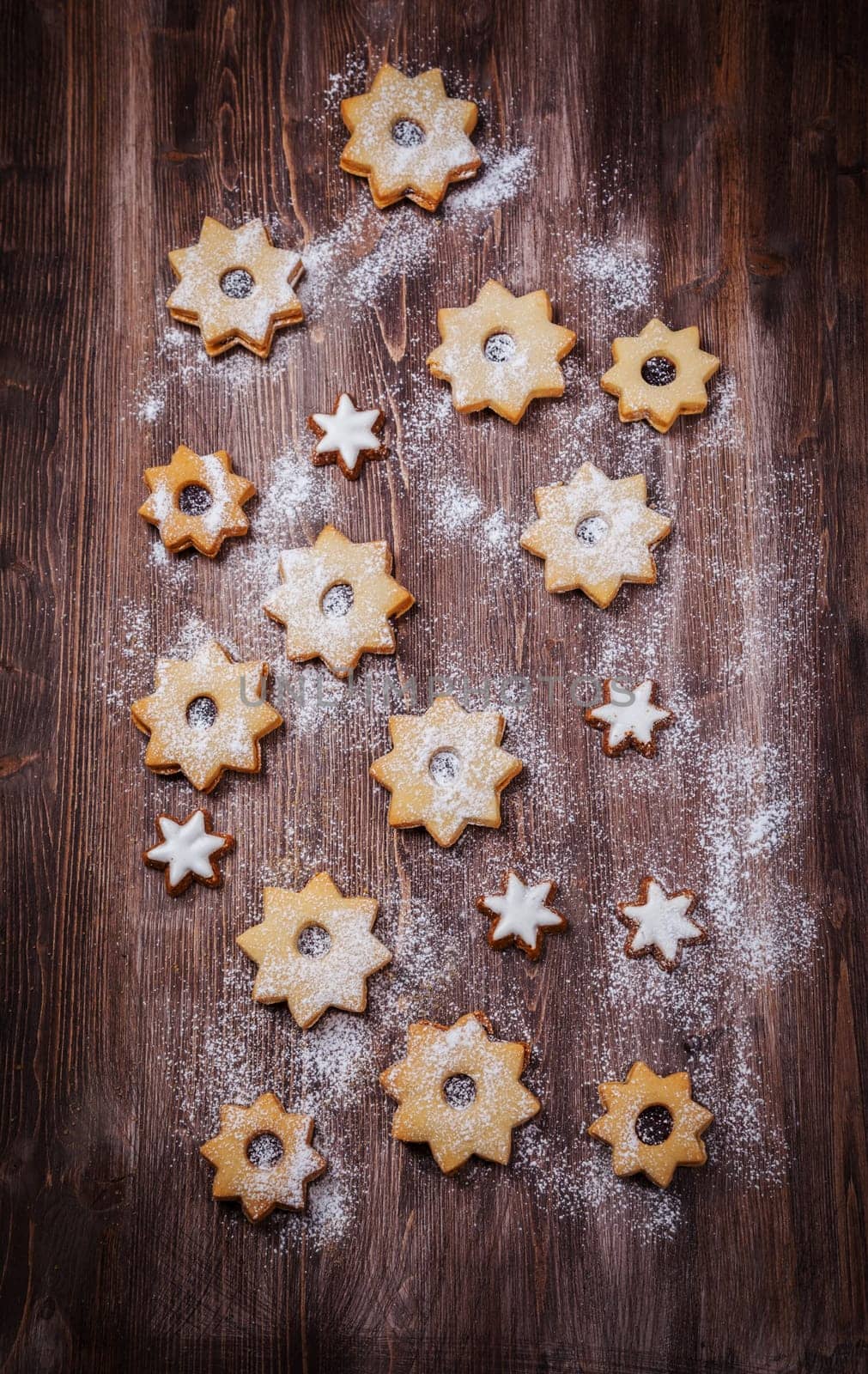 Homemade cookies in star shape not only for Christmas