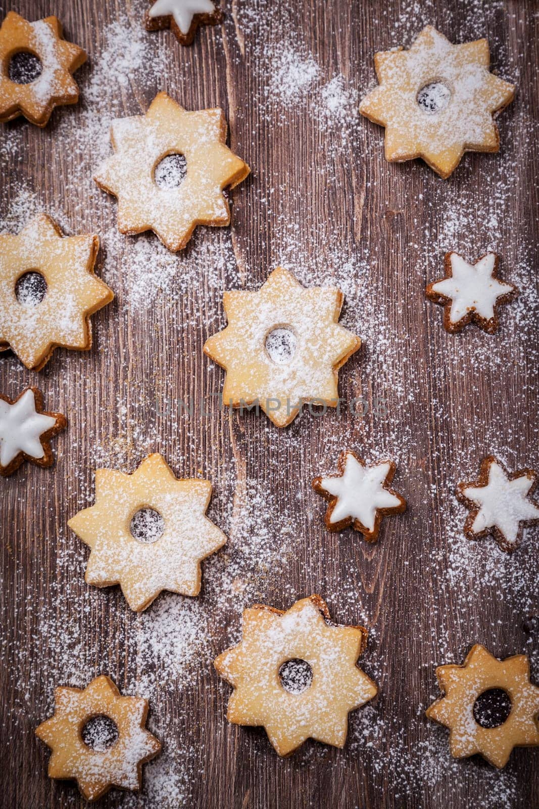 Homemade cookies in star shape not only for Christmas