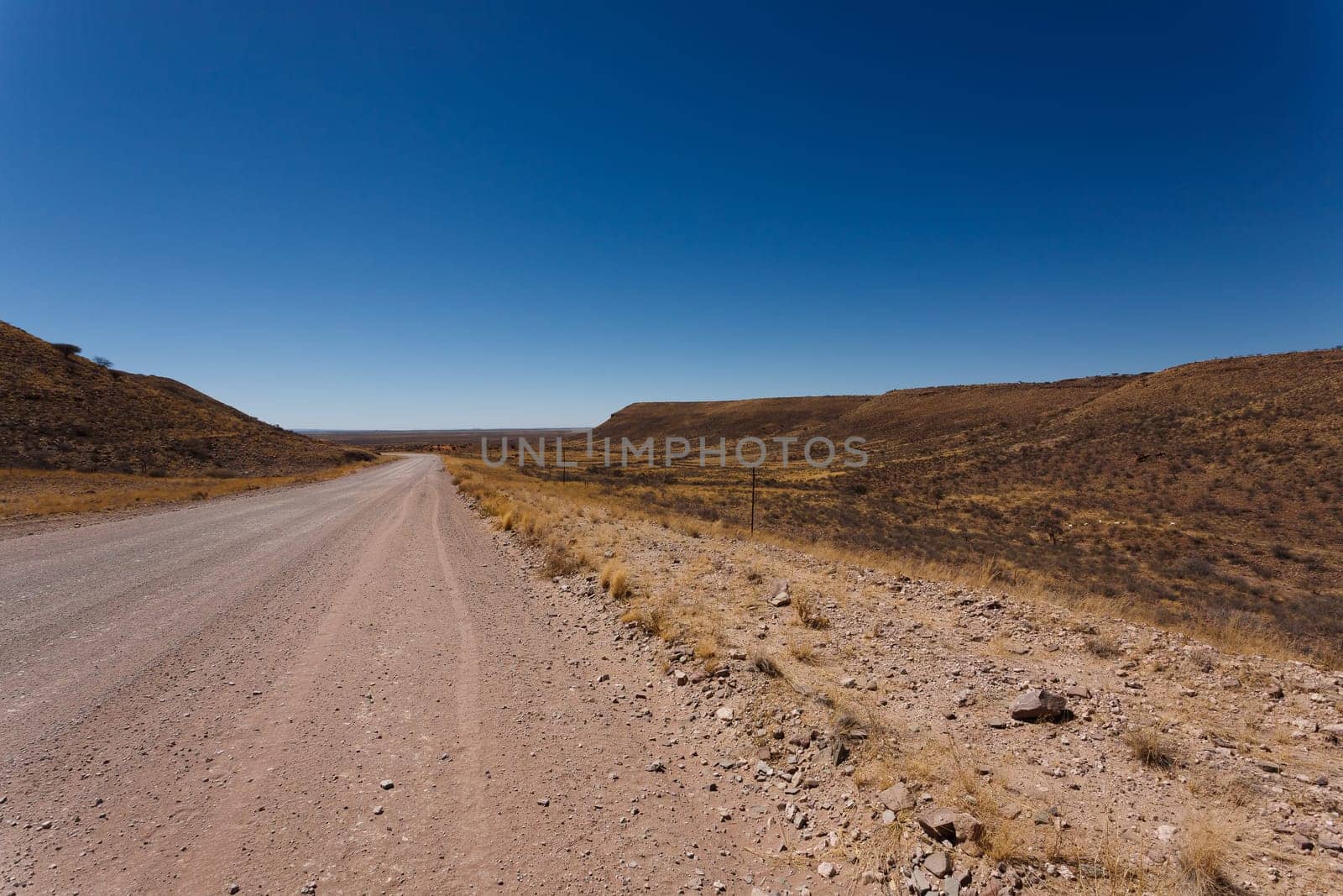 Dirt road out of Mata Mata gate to Kalahari desert